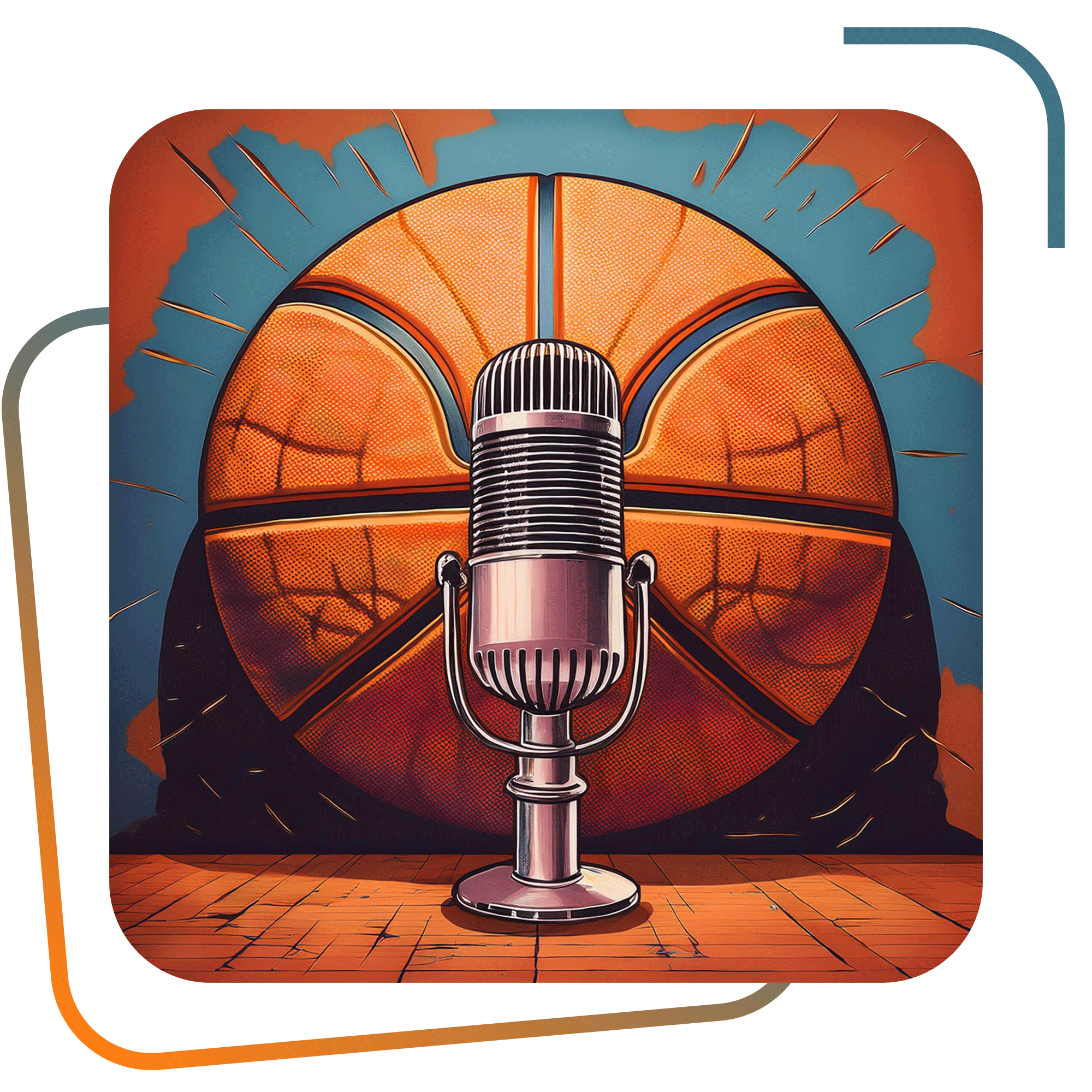 3 In The Key image of a basketball with a microphone